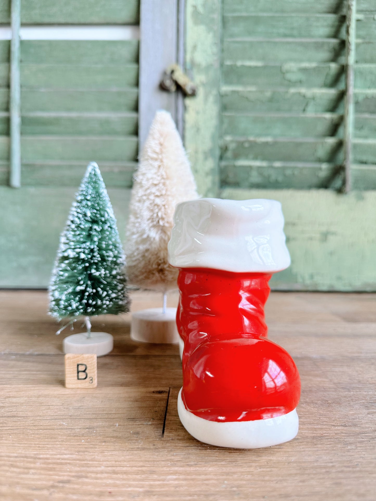 Vintage Santa Boot Planter