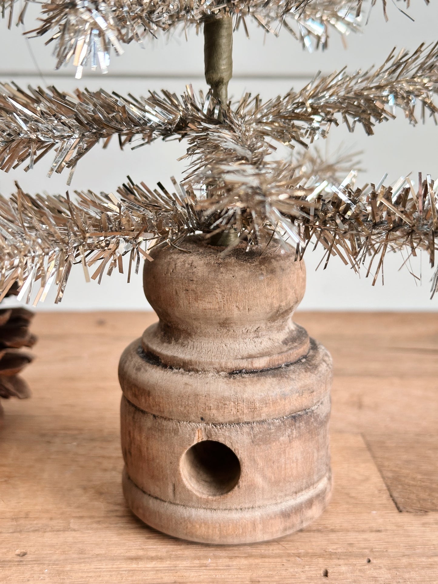 Vintage Spindle Tinsel Tree