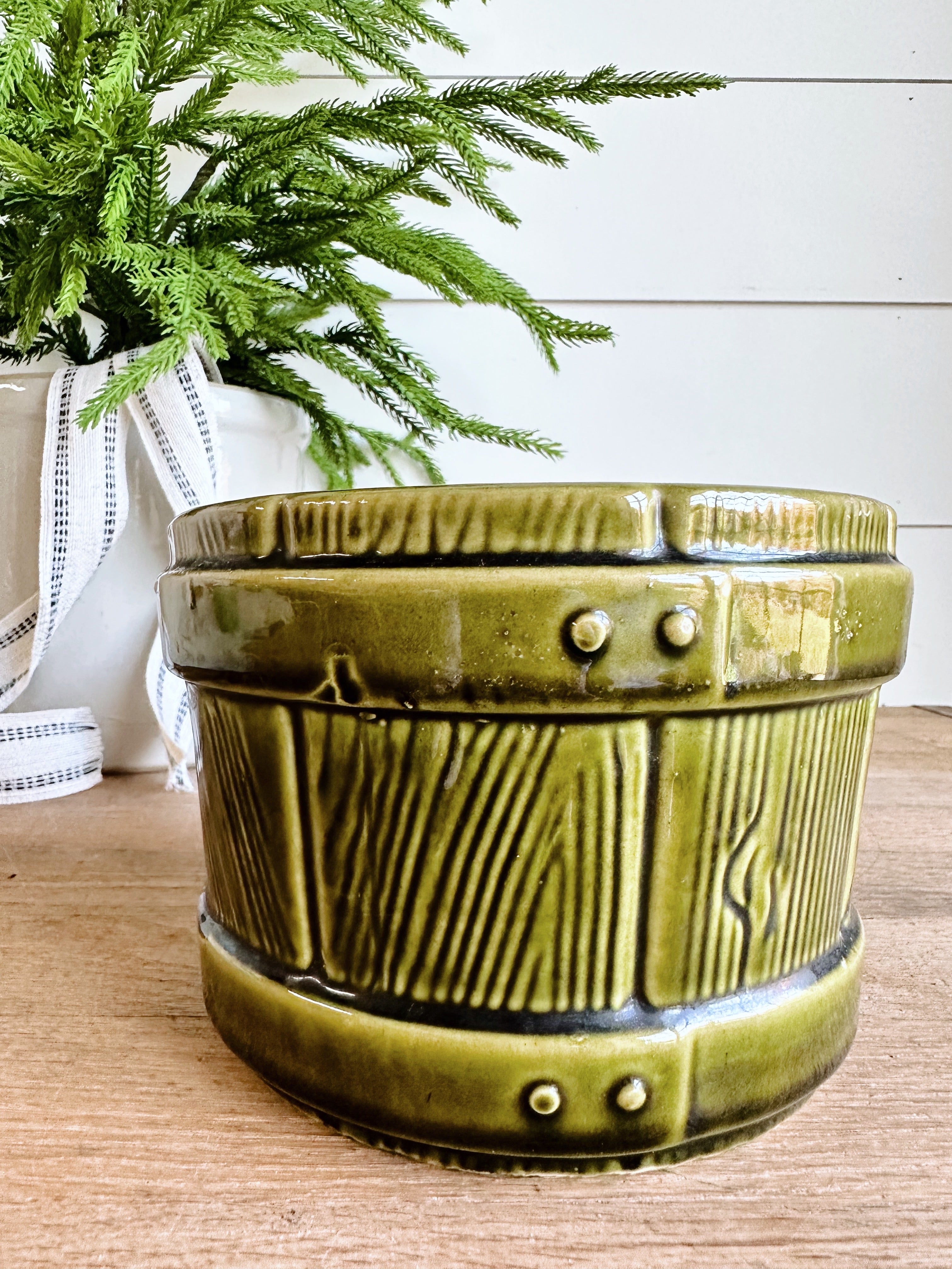 You Choose the Scent - Ceramic Upco Bucket Vintage Vessel Candle