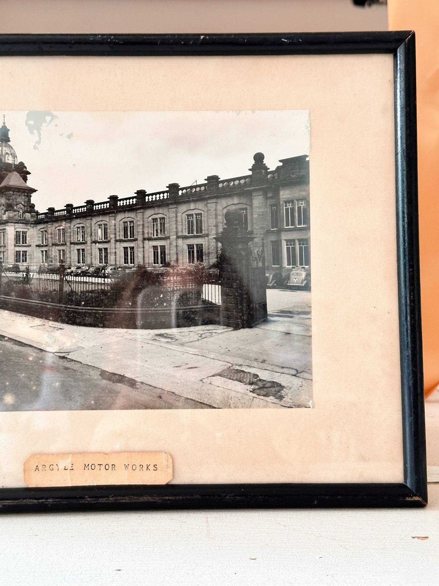 Antique Argyle Motorworks Framed Photograph, Scotland