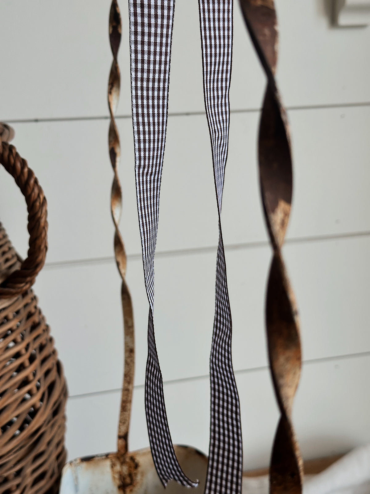 Vintage Metal Funeral Basket