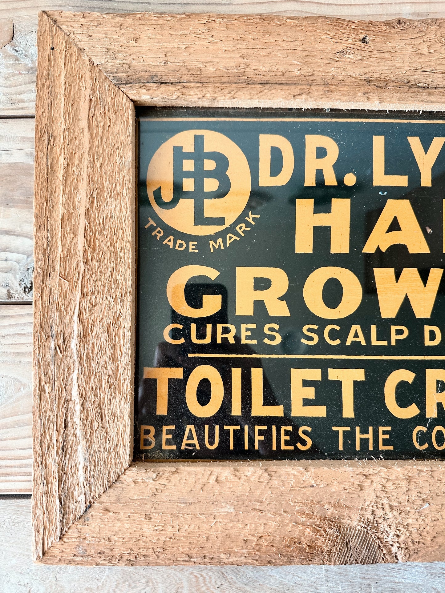 Antique Dr. Lynas Hair Grower Advertising Sign