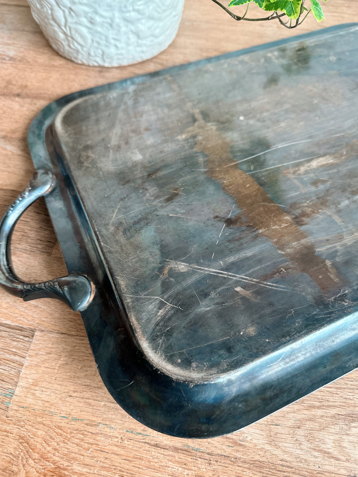 Vintage Soldered SilverUS Navy Serving Tray
