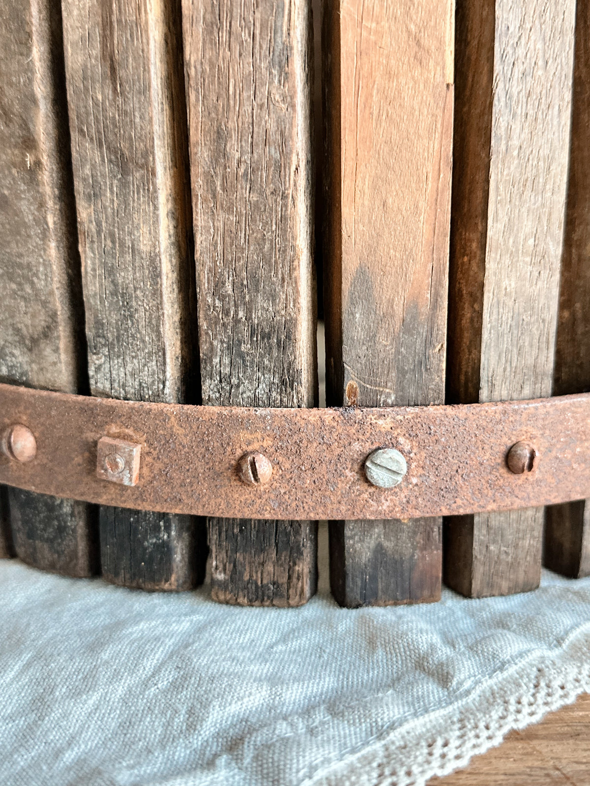 Antique Apple Cider Press Basket