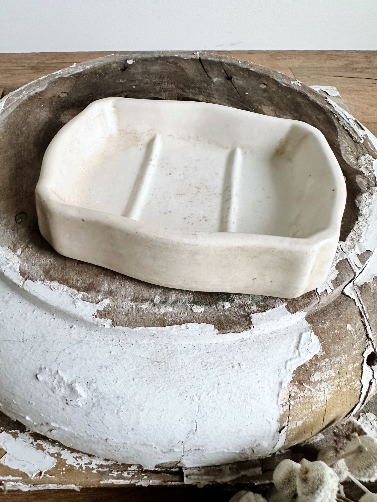 Antique Ironstone Soap Dish