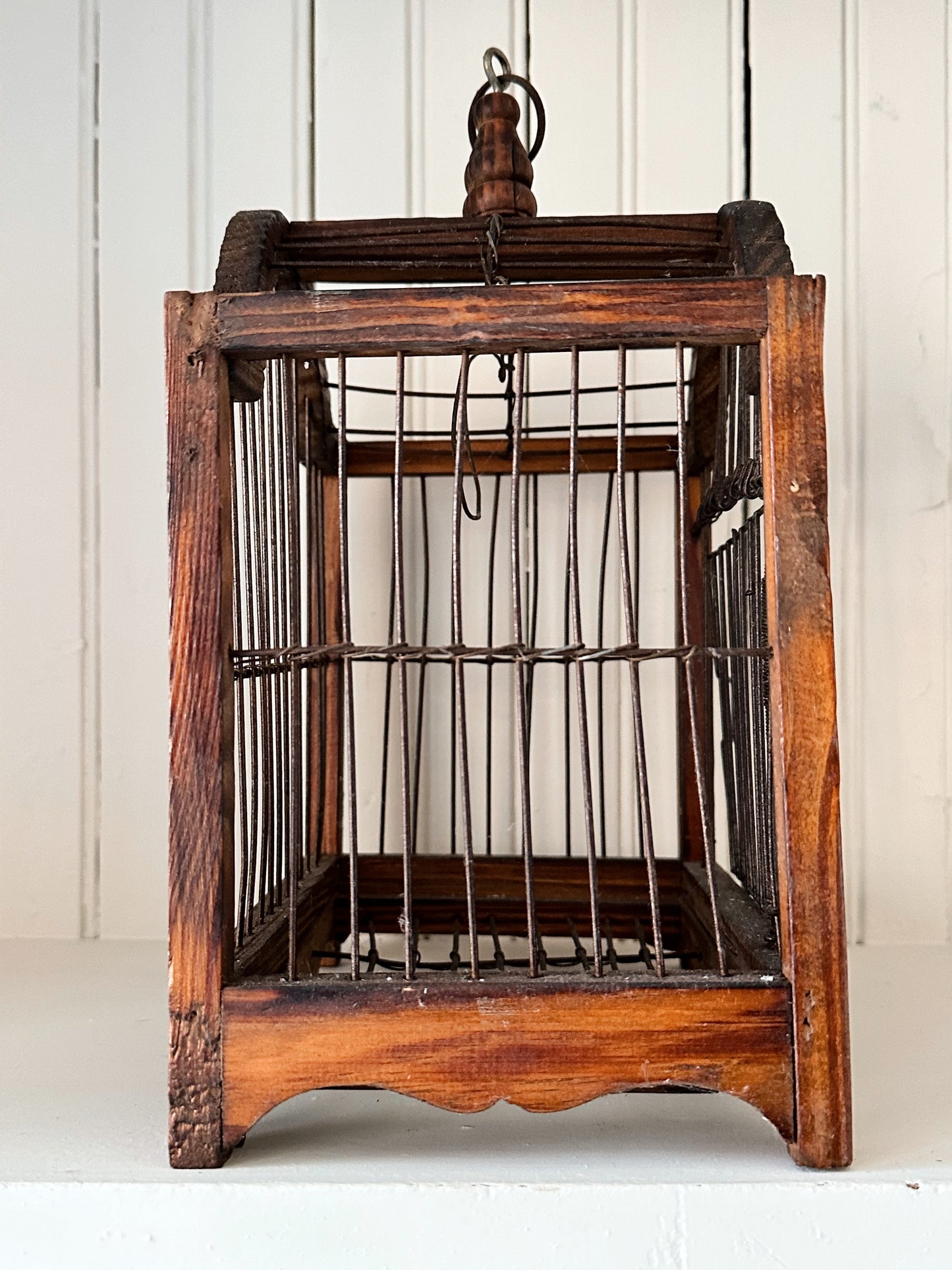 Vintage Wood Birdcage