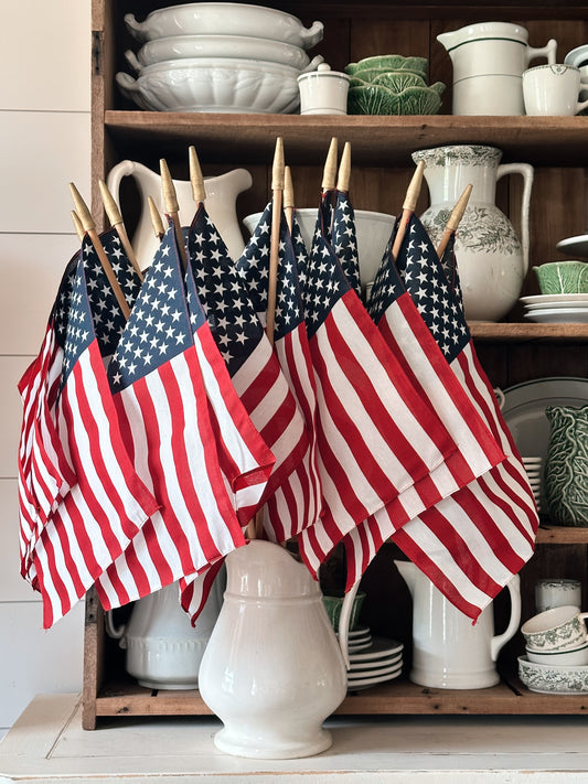 Instant Collection of Vintage American Parade Flags