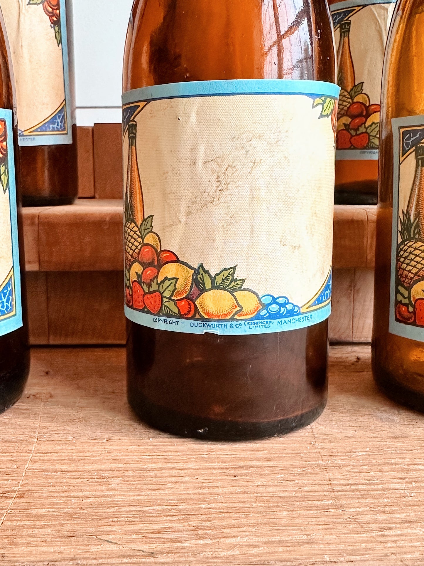 Vintage Amber Bottles (set of 3)