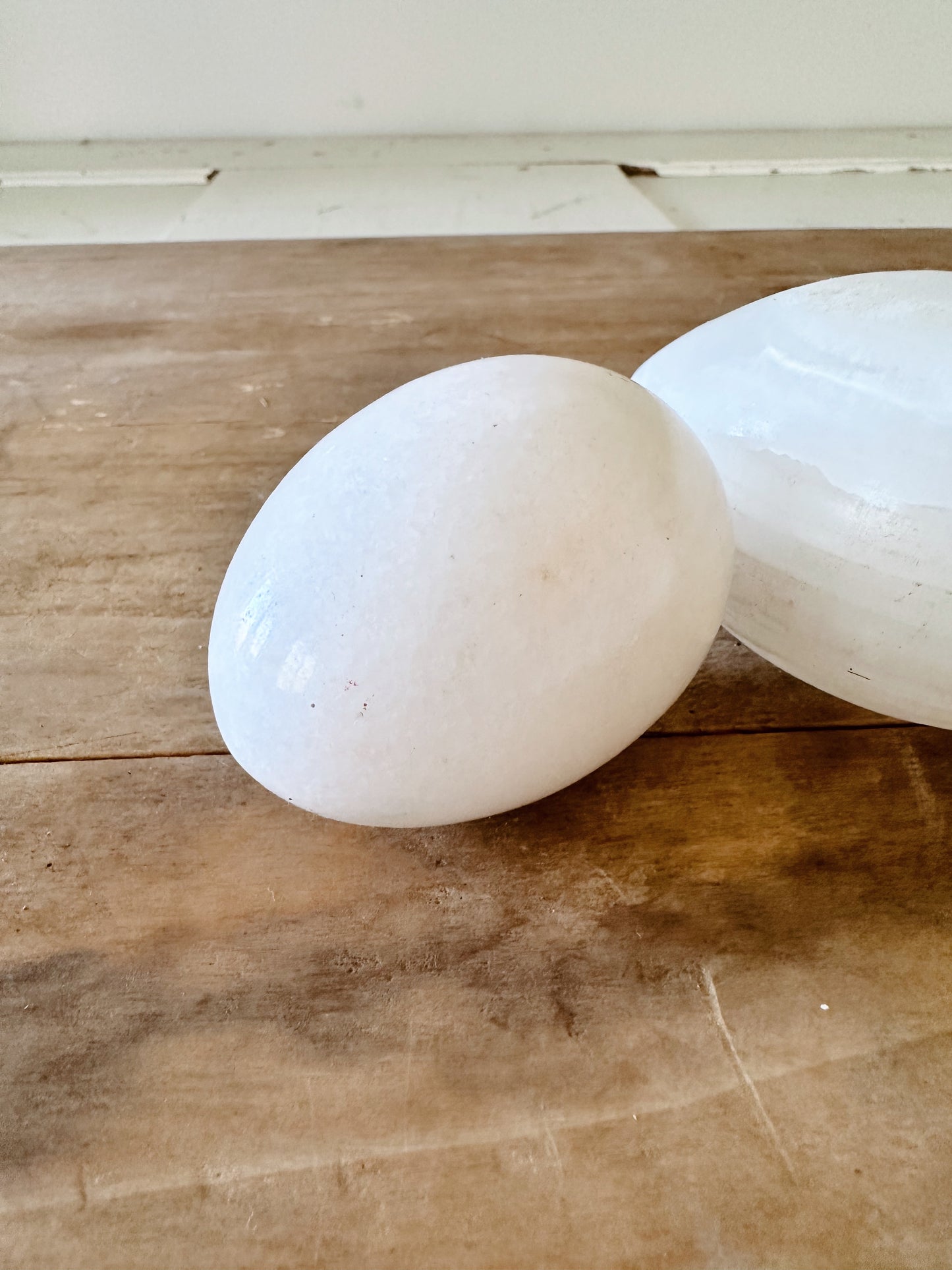 Set of Two Vintage Marble/Onyx Eggs