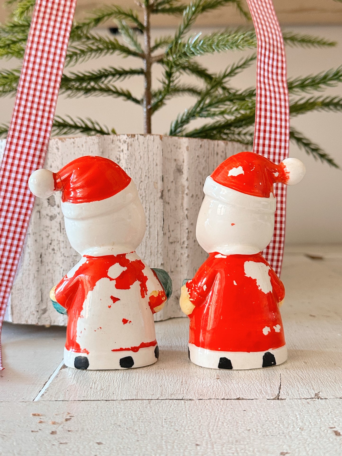 Vintage Santa Merry Christmas Salt & Pepper Shakers