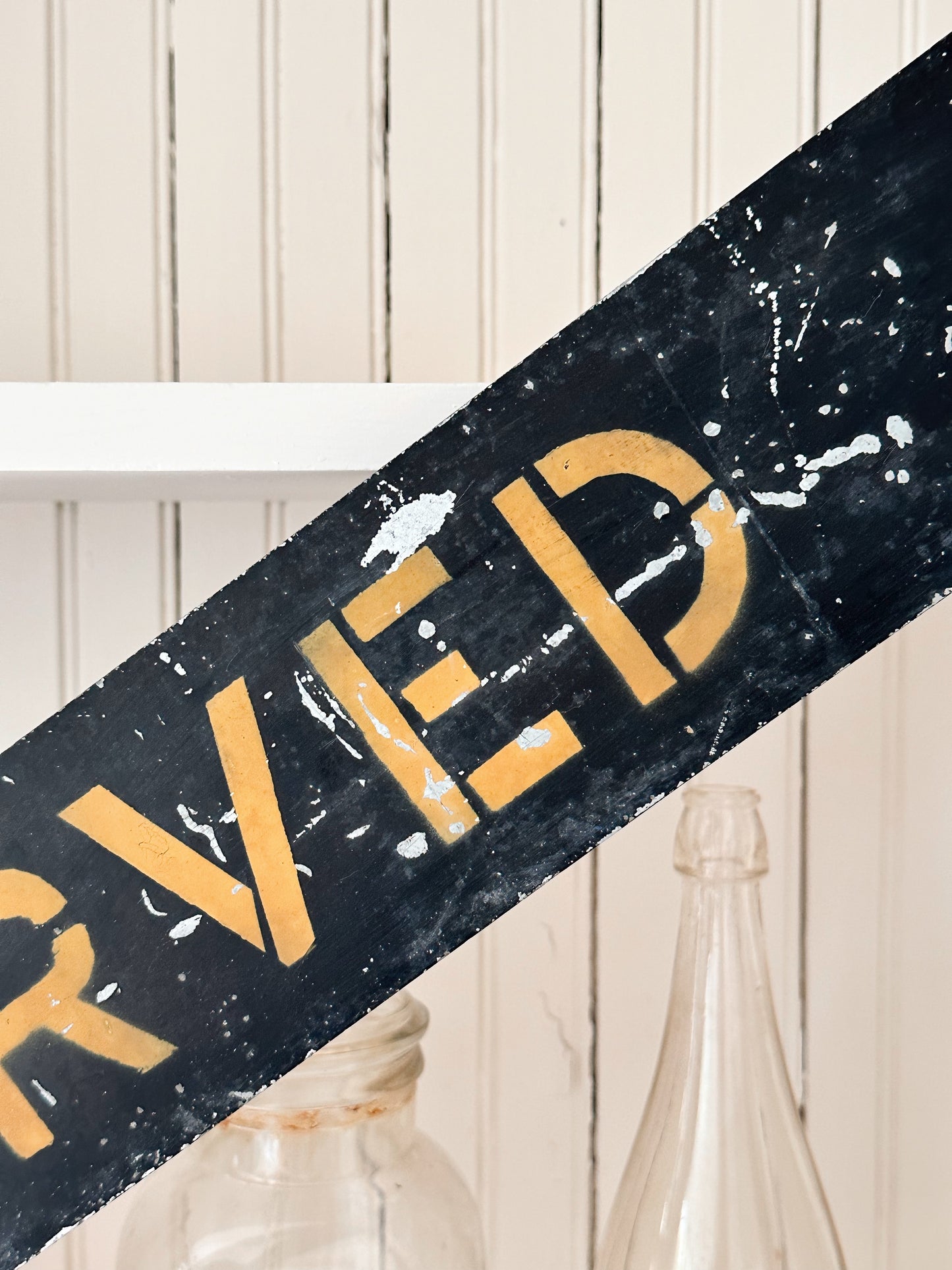 Vintage Metal Reserved Sign