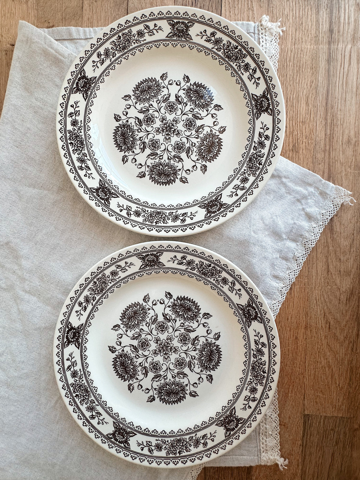 Pair of Vintage Vendome Transferware Dinner Plates