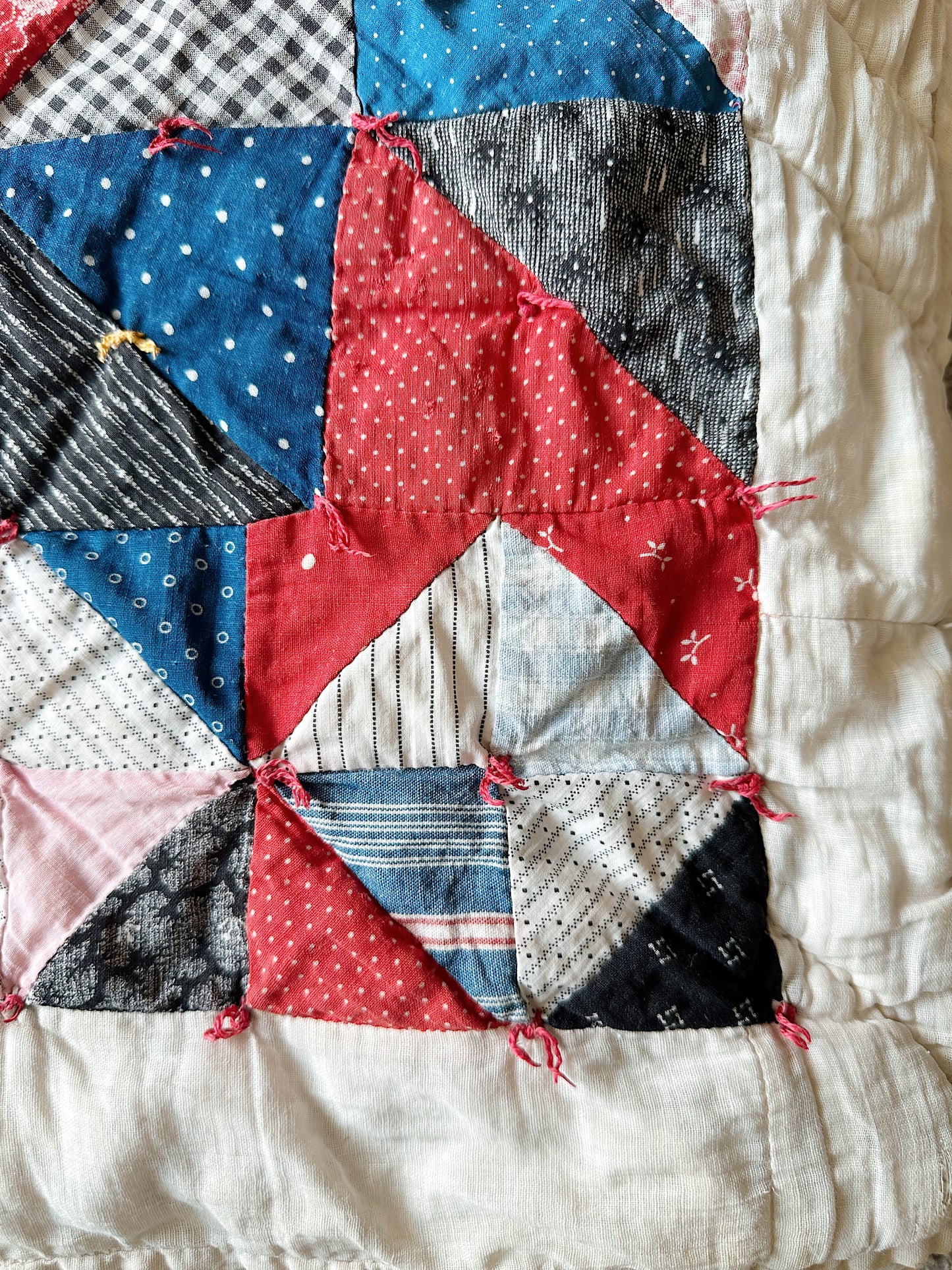 Vintage Handtied Patchwork Quilt
