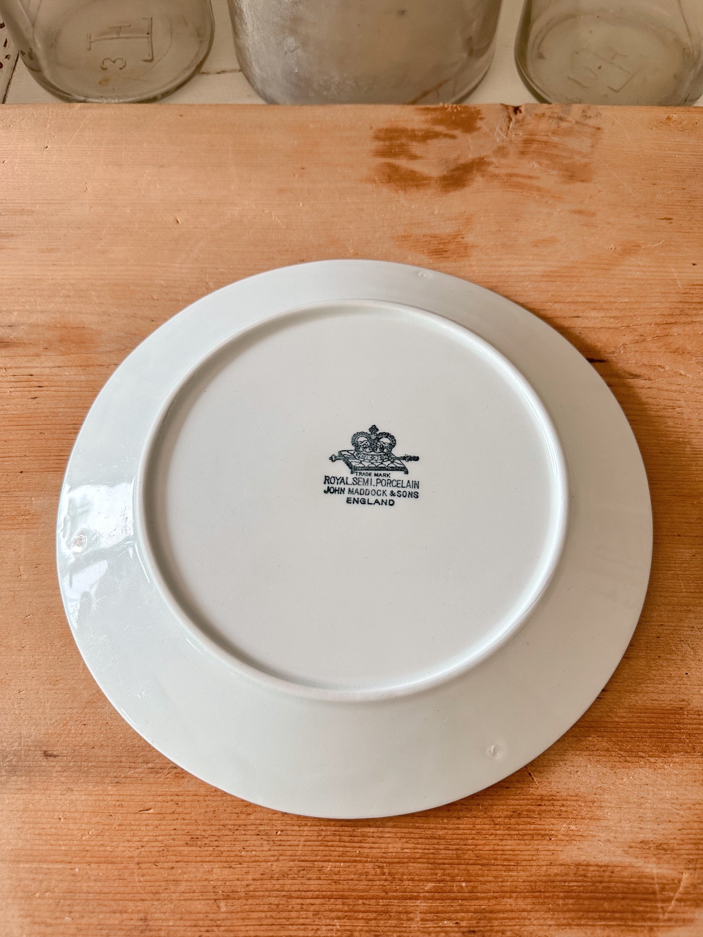 Stack of Four Antique Ironstone Plates