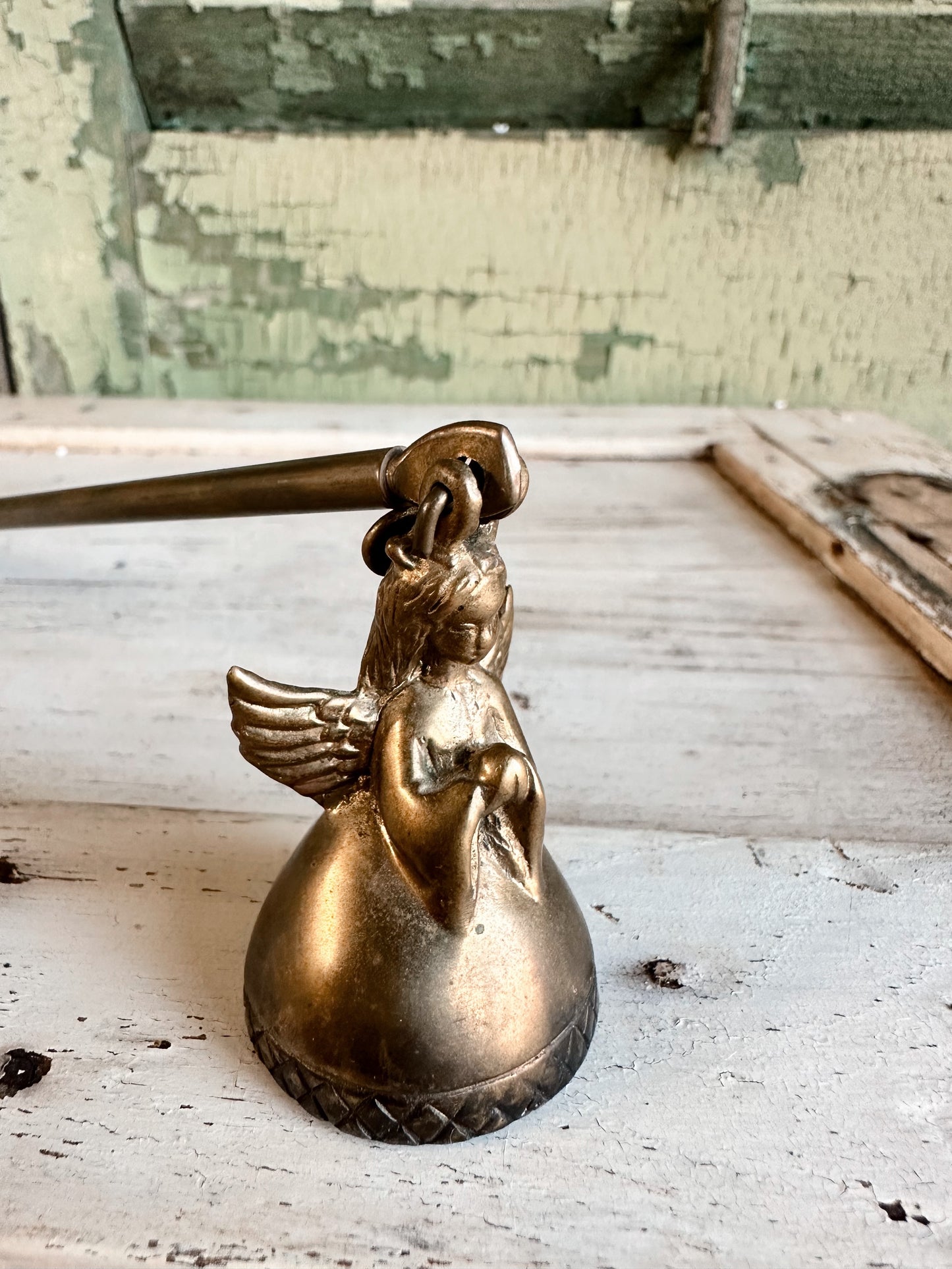 Vintage Brass Angel Candle Snuffer