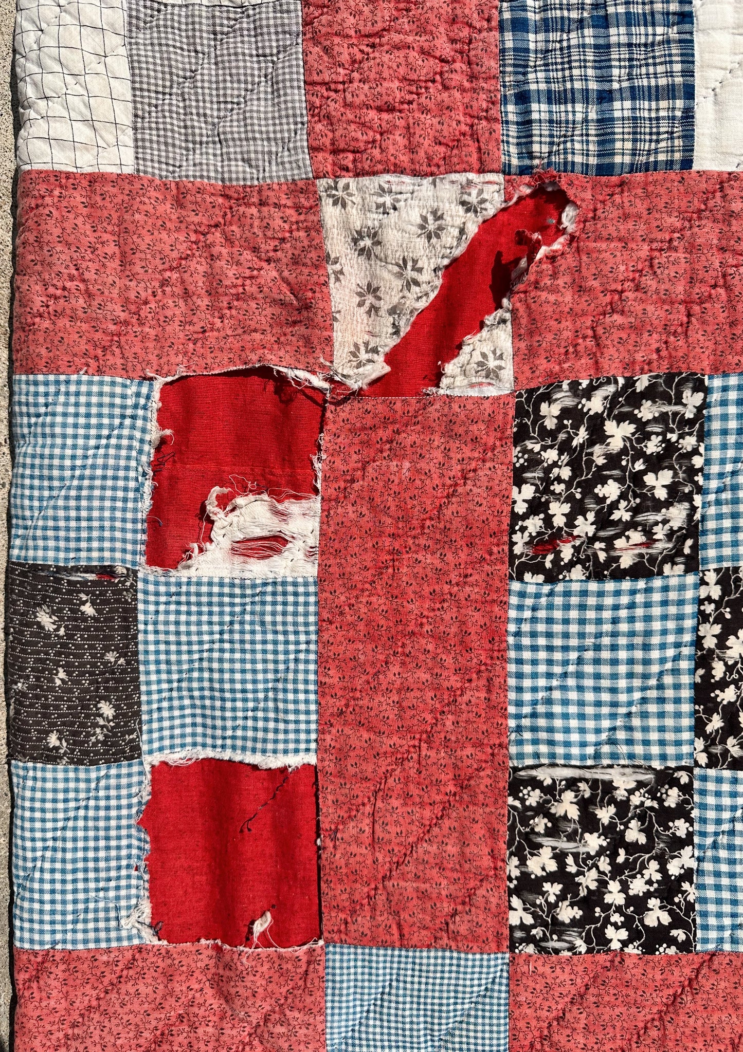 Antique Nine Patch Variation Quilt
