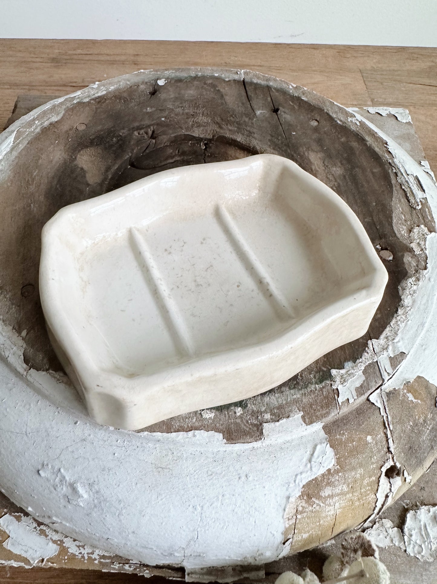 Antique Ironstone Soap Dish