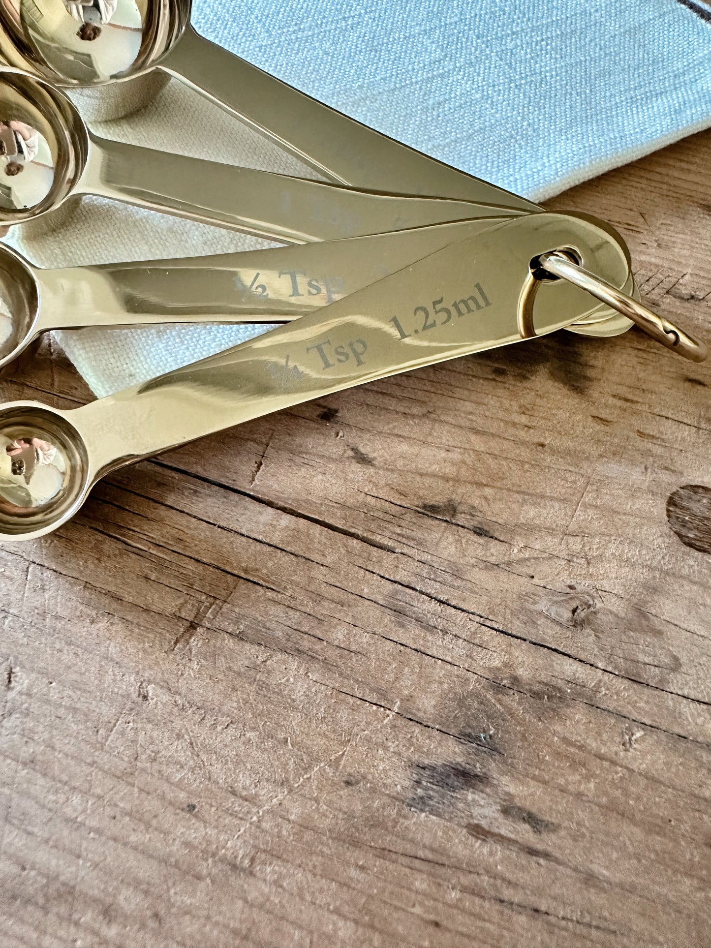 Gold Measuring Spoons Set of 4