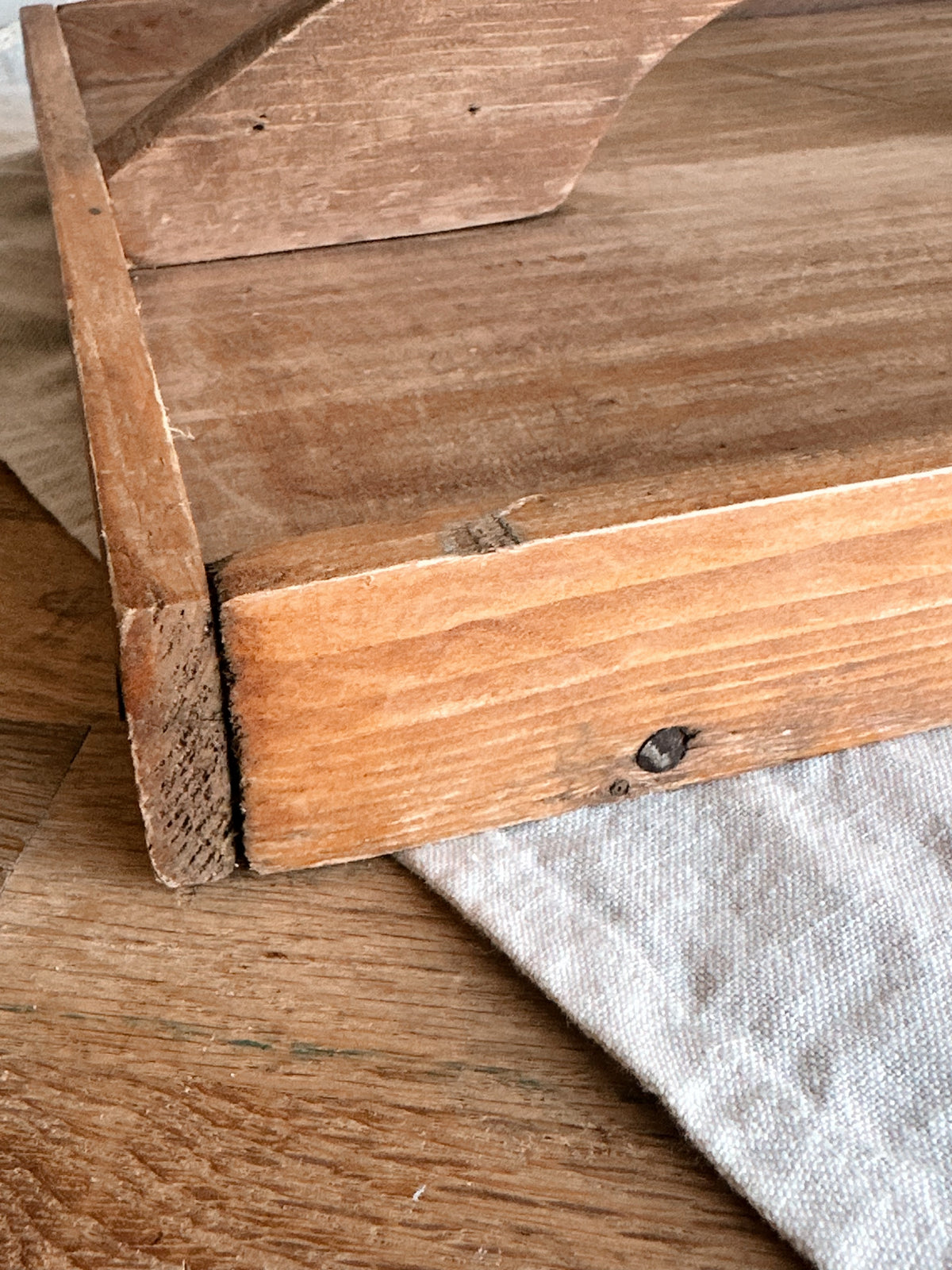 Handmade Vintage Wooden Carrier