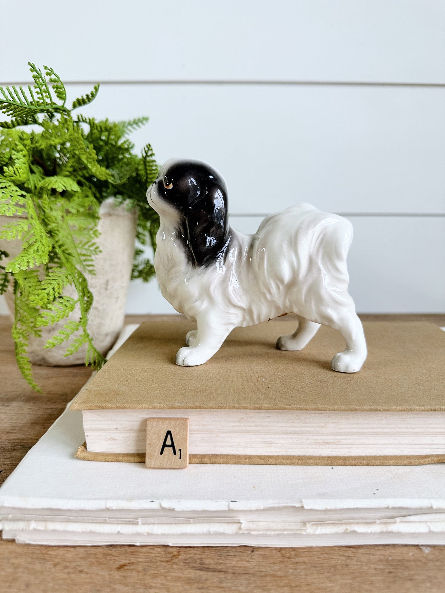 Vintage Japanese Spaniel Figurine