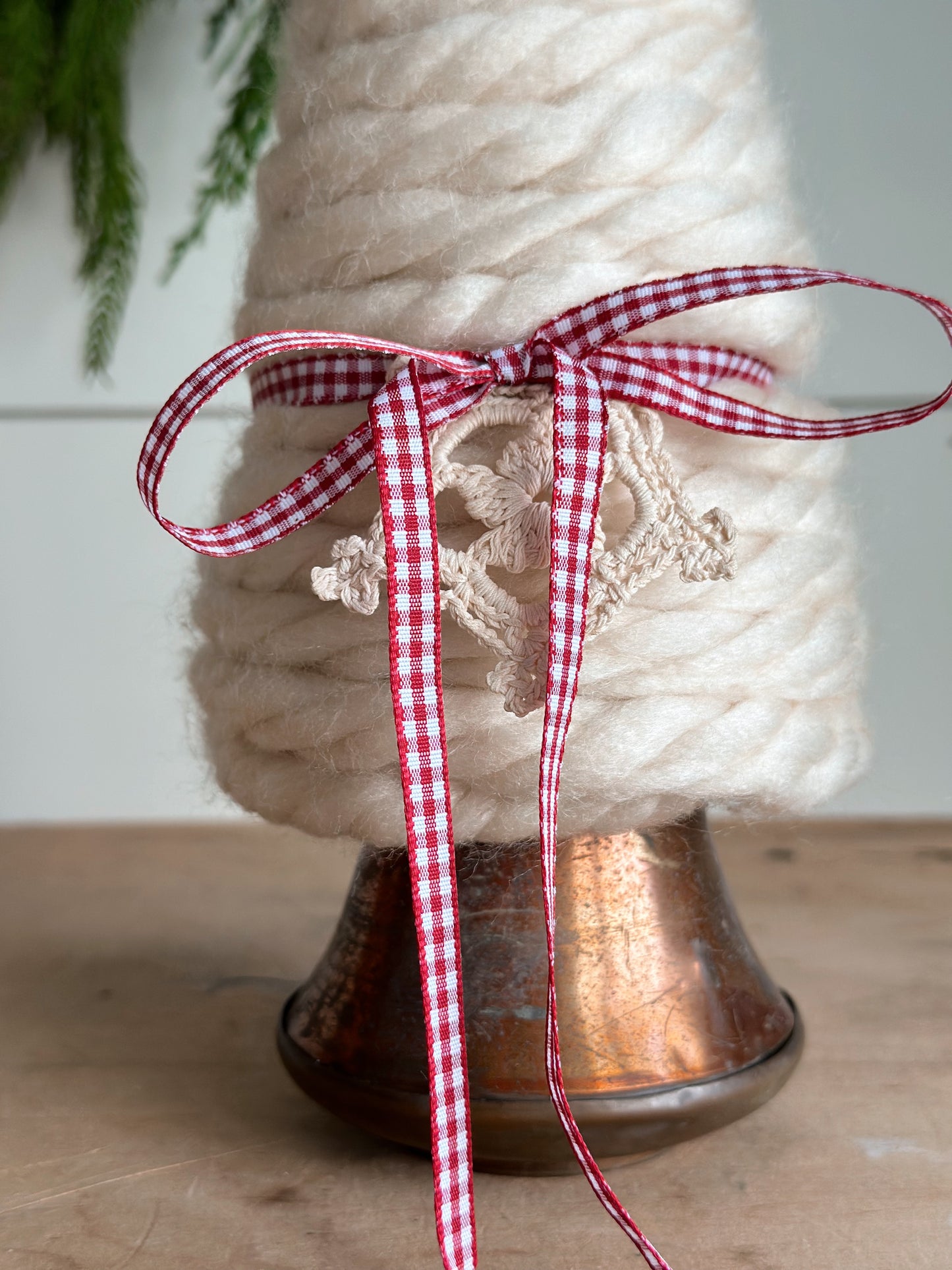 Vintage Brass Bottom Yarn Tree