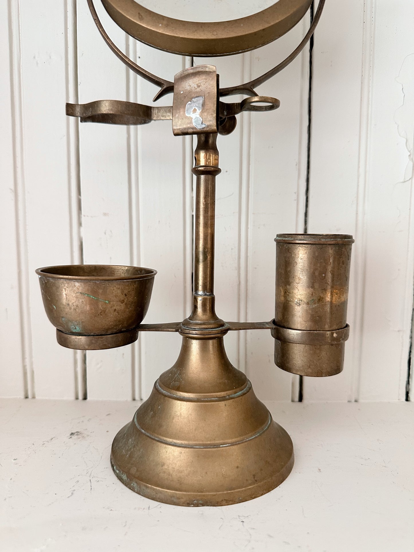 Antique Brass Shaving Mirror