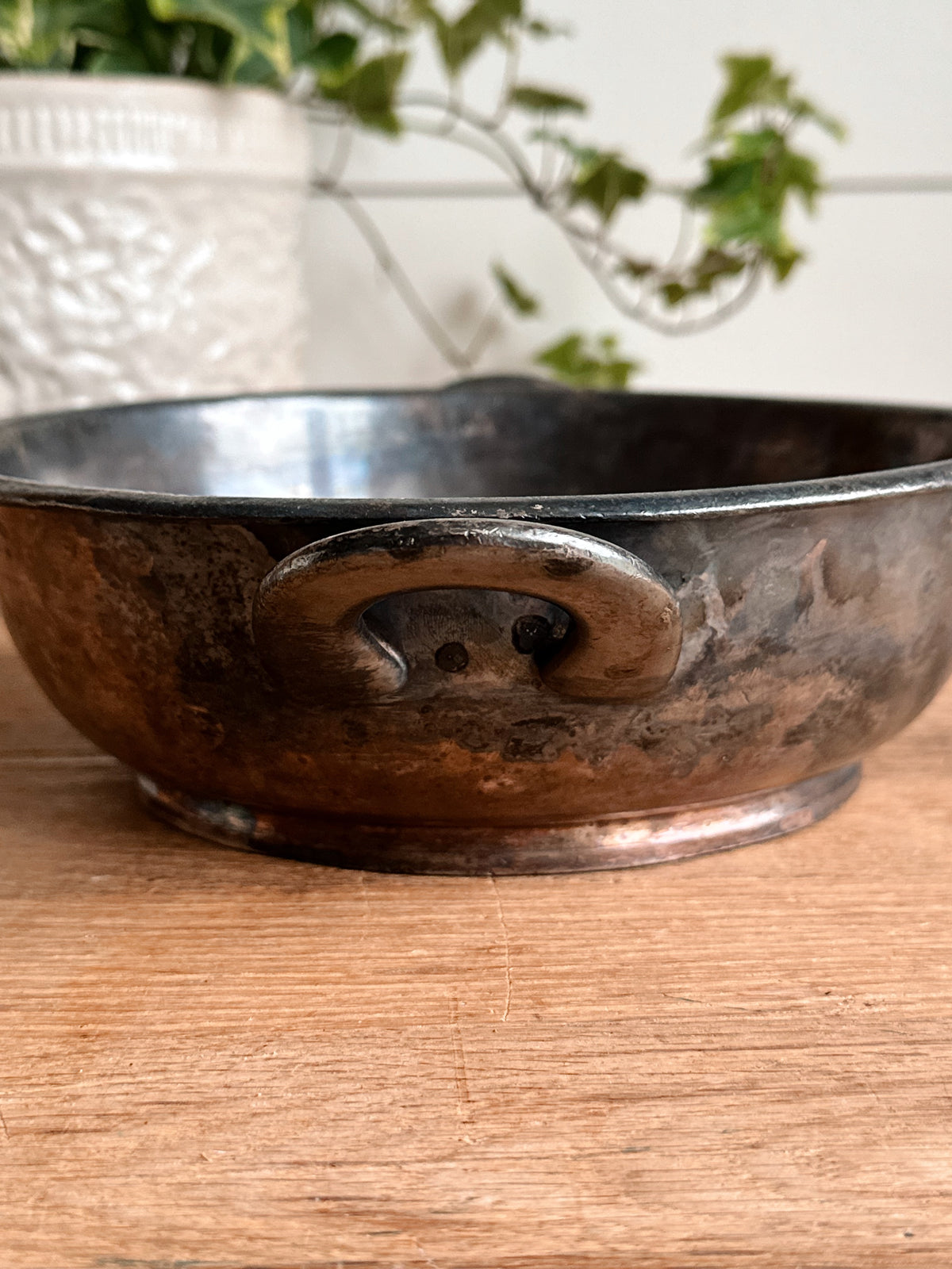 Vintage Reed & Barton Silver Soldered US Navy Two Handled Dish