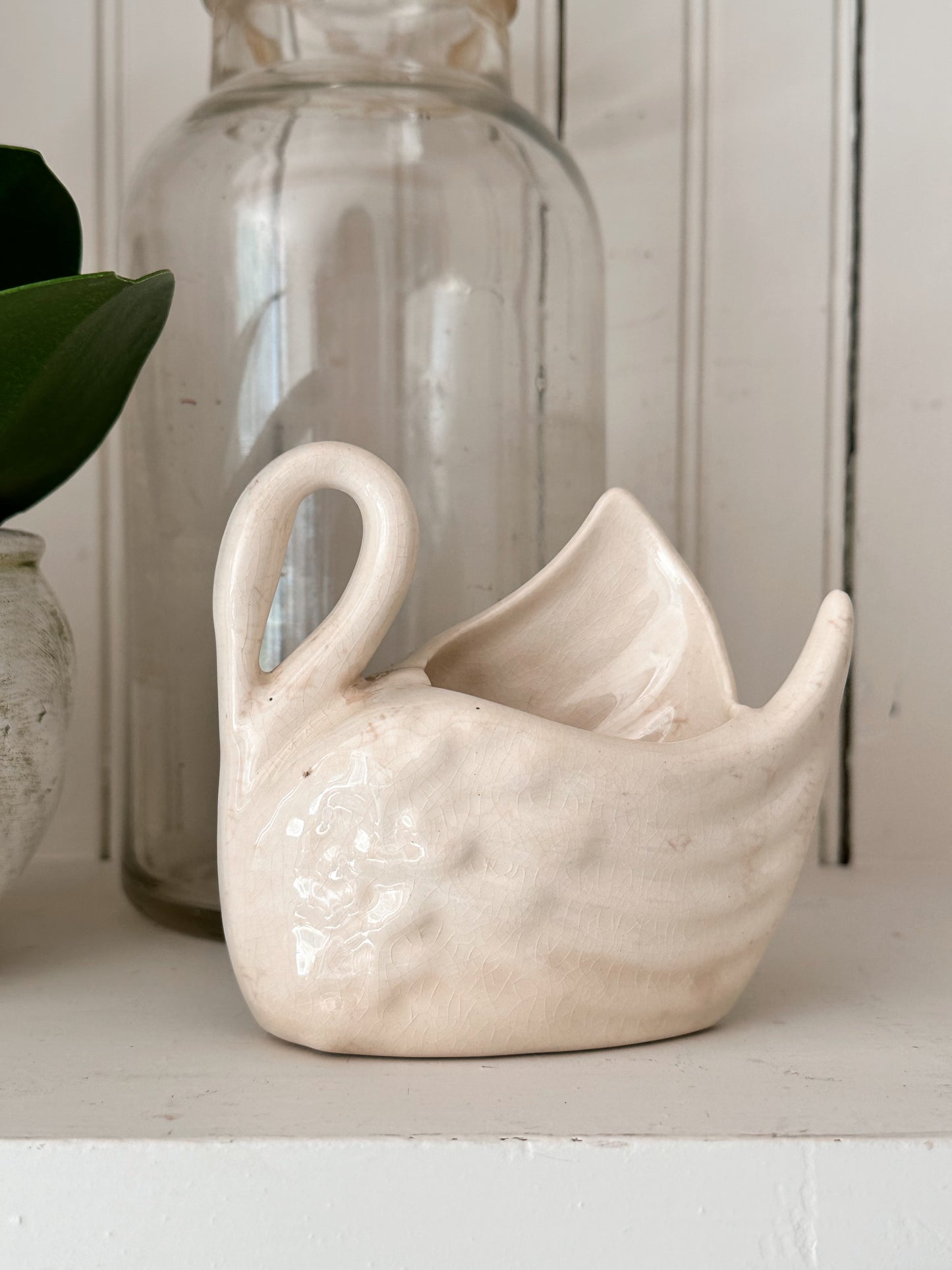 Vintage Swan Planter