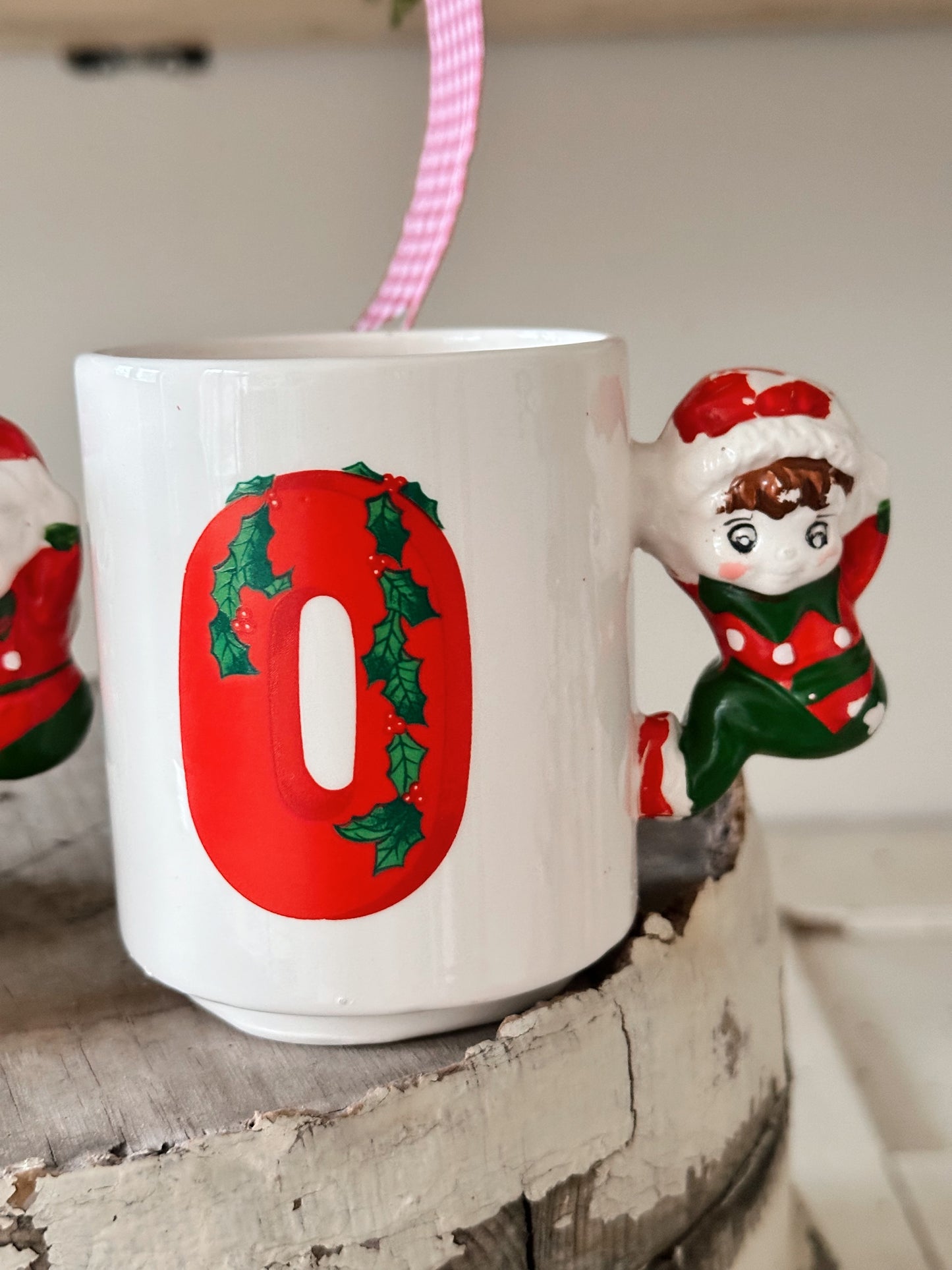 Set of Four Vintage House of Lloyd Elf NOEL Mugs