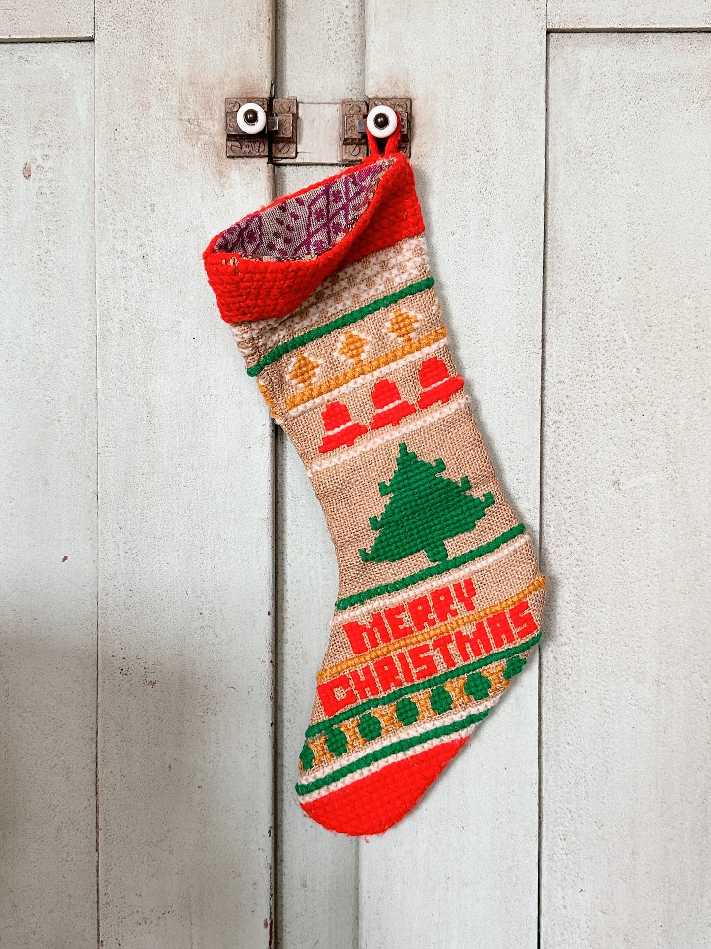 Handmade Vintage Stocking, Tree