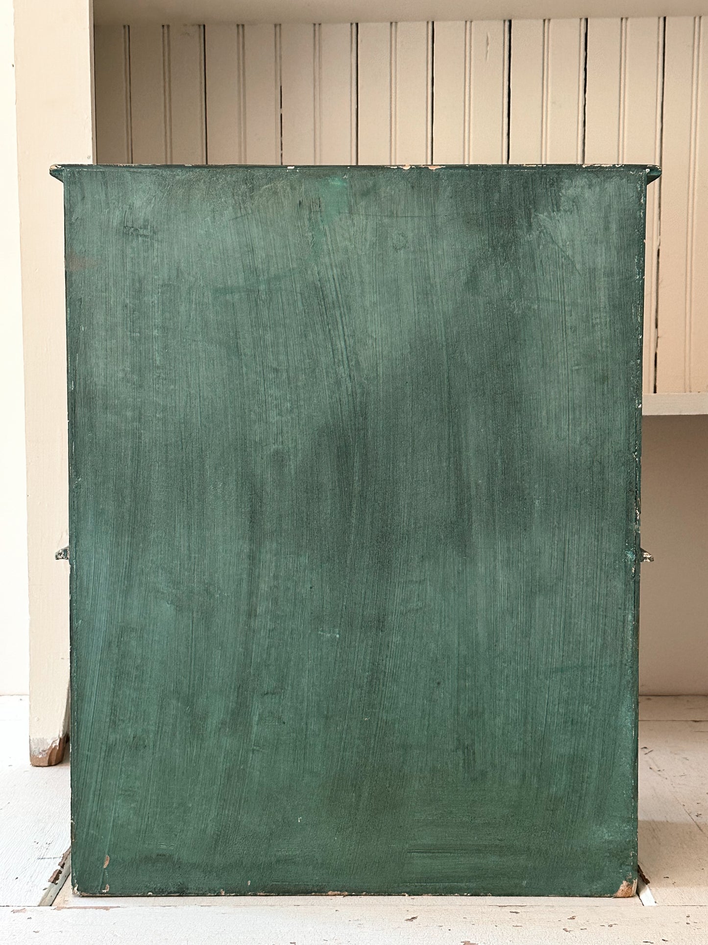 Vintage Tabletop Size Folk Art Painted Hutch