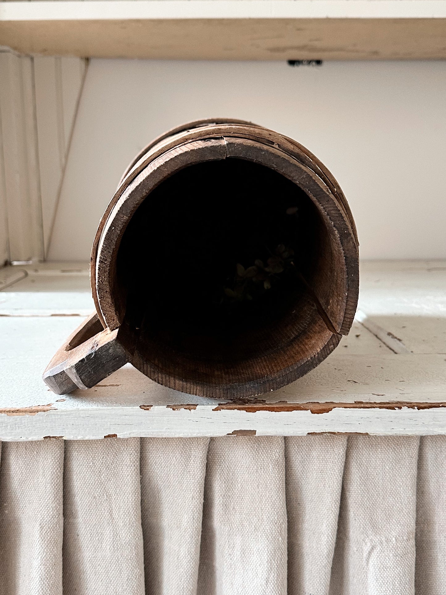 Beautiful Antique Wood Tankard