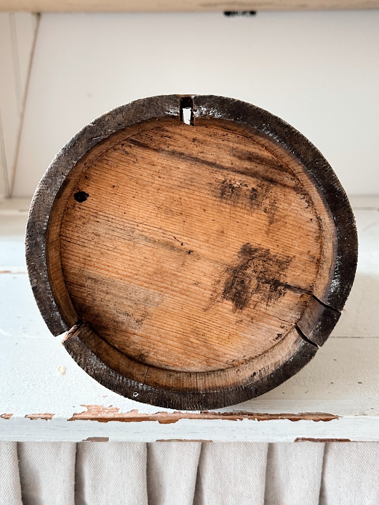 Beautiful Antique Wood Tankard