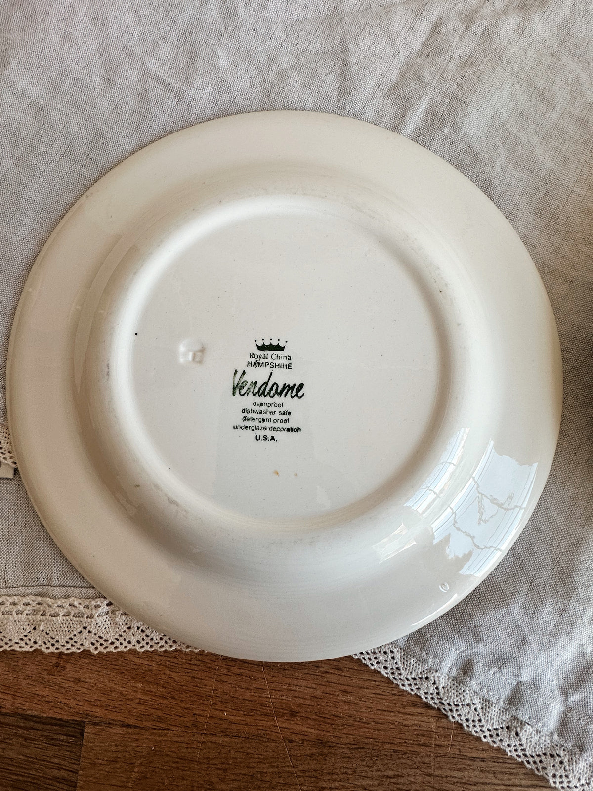 Pair of Vintage Vendome Transferware Dinner Plates