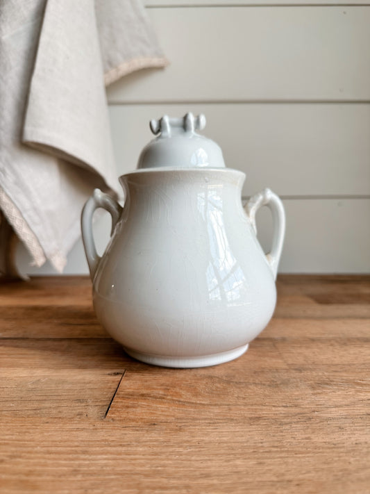 Antique Ironstone Sugar Pot