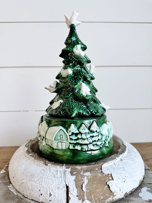 Adorable Hand Painted Ceramic Christmas Tree