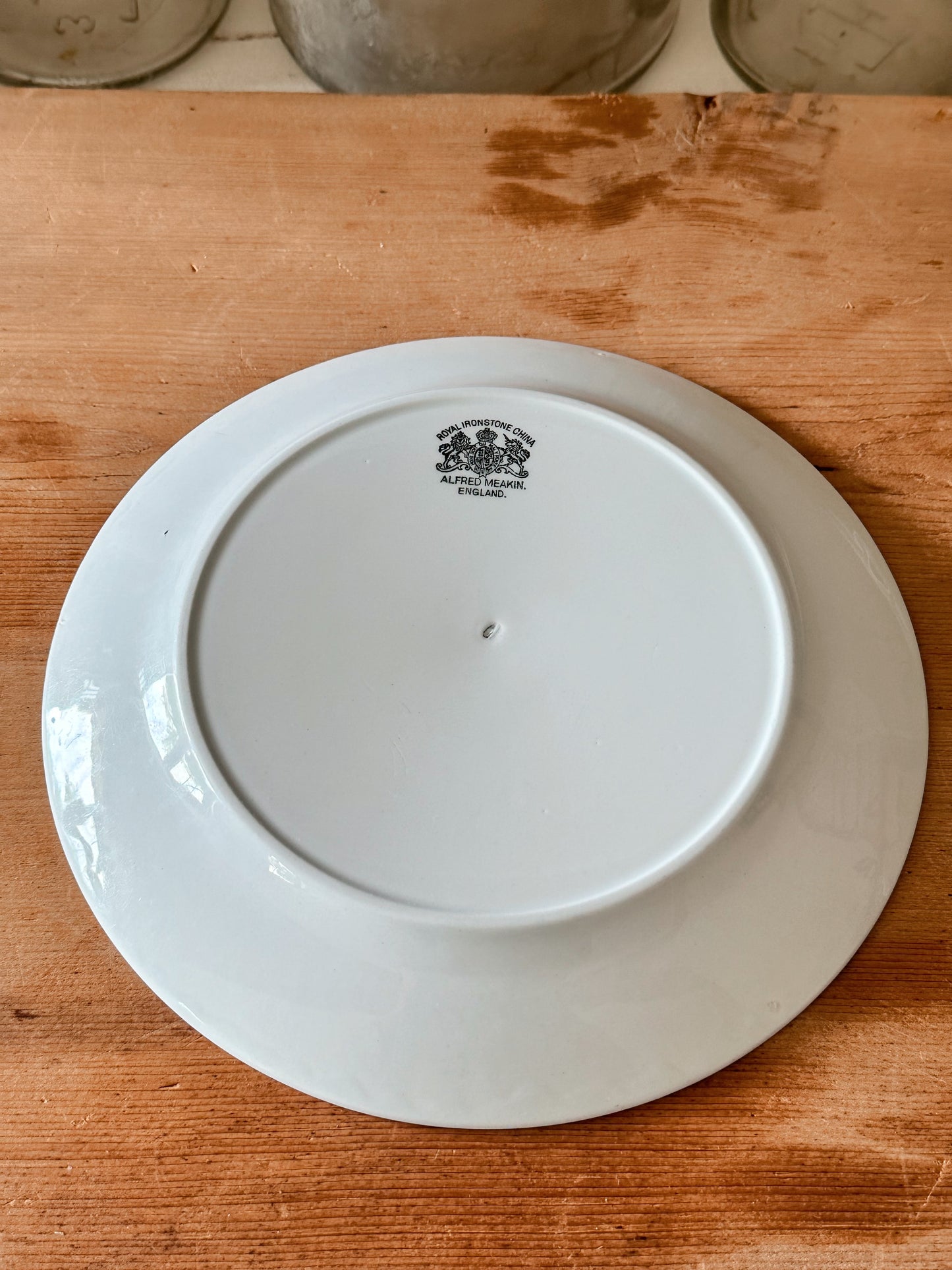 Stack of Four Antique Ironstone DinnerPlates