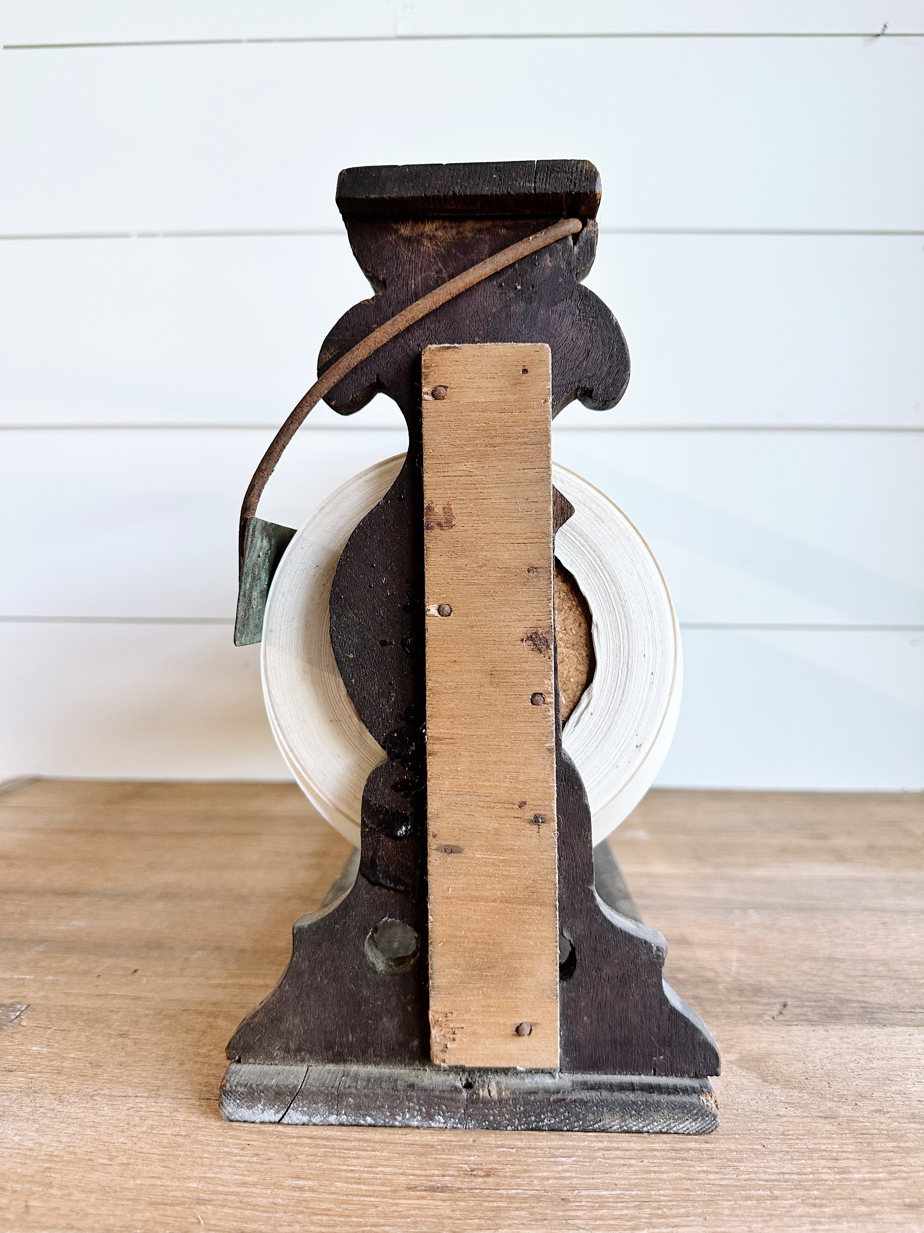 Vintage Paper Holder/ Cutter with Paper