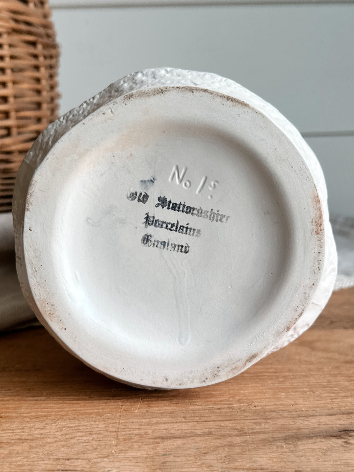Vintage English Pitcher, Soldier Relief Design