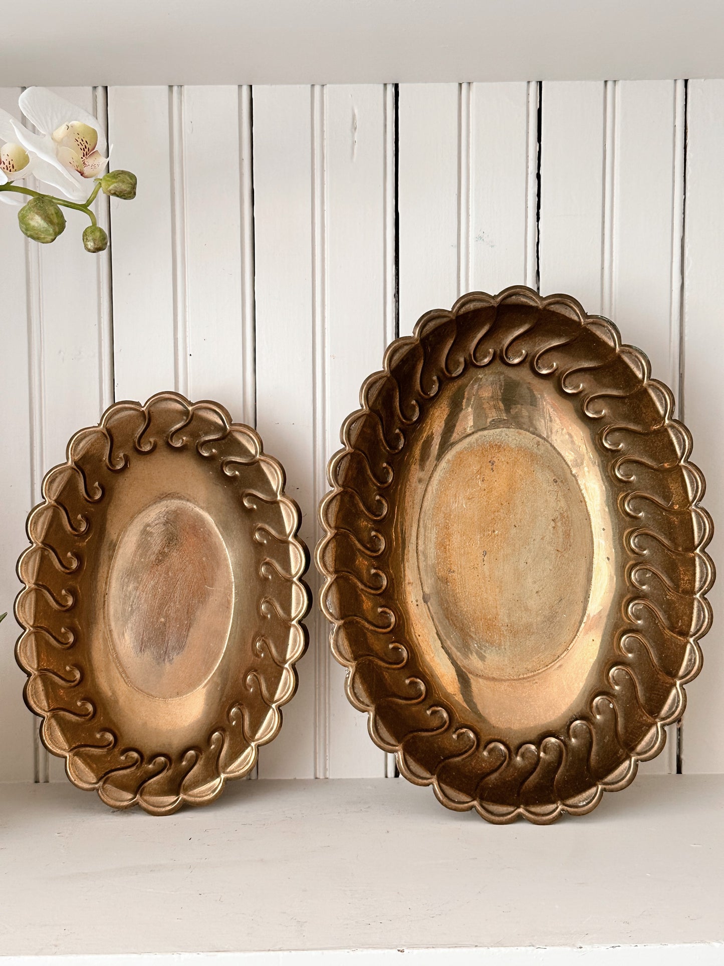 Set of Three Vintage Brass Nesting Bowls