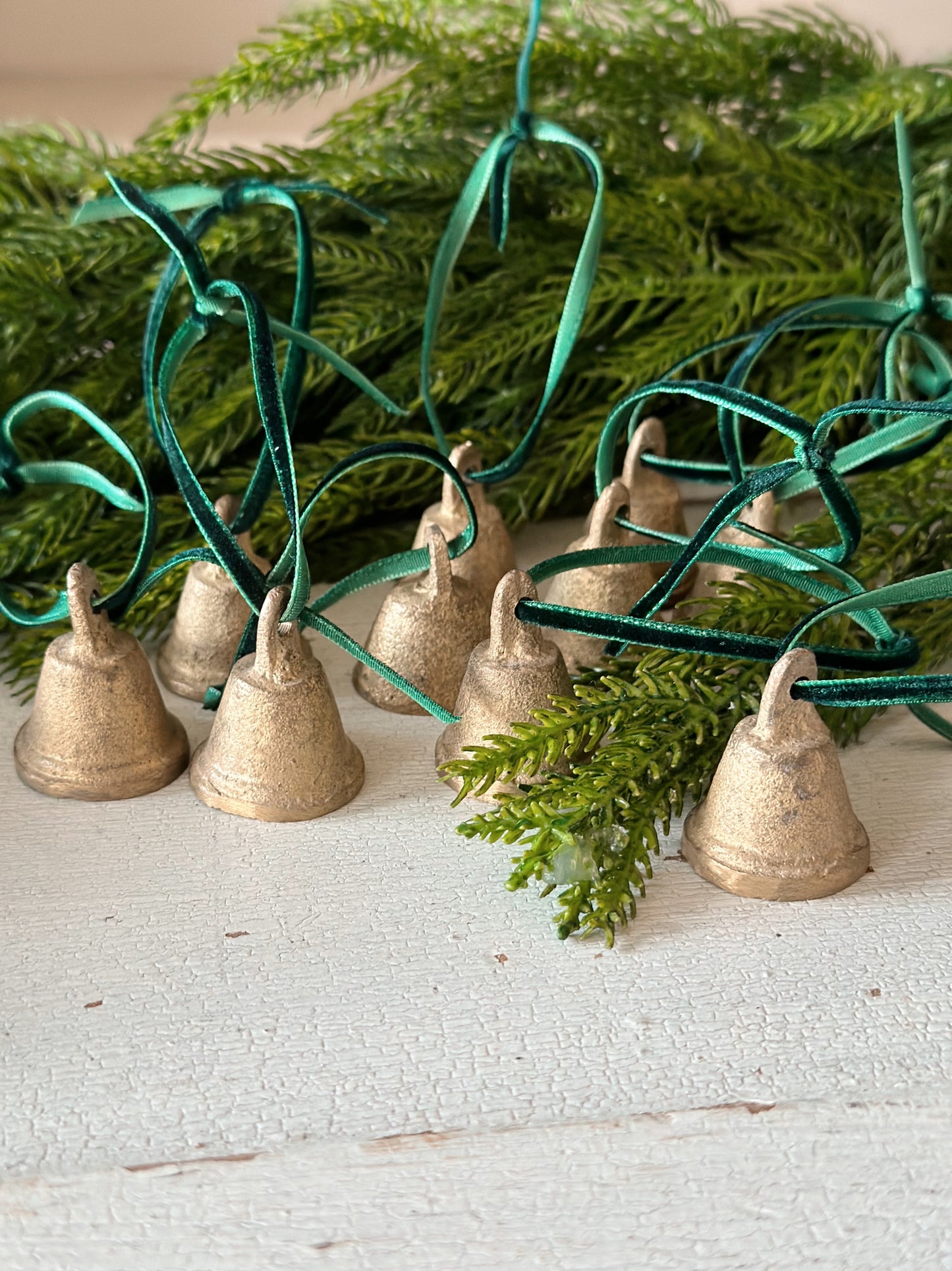 Vintage Cast Brass Bells (set of 10)