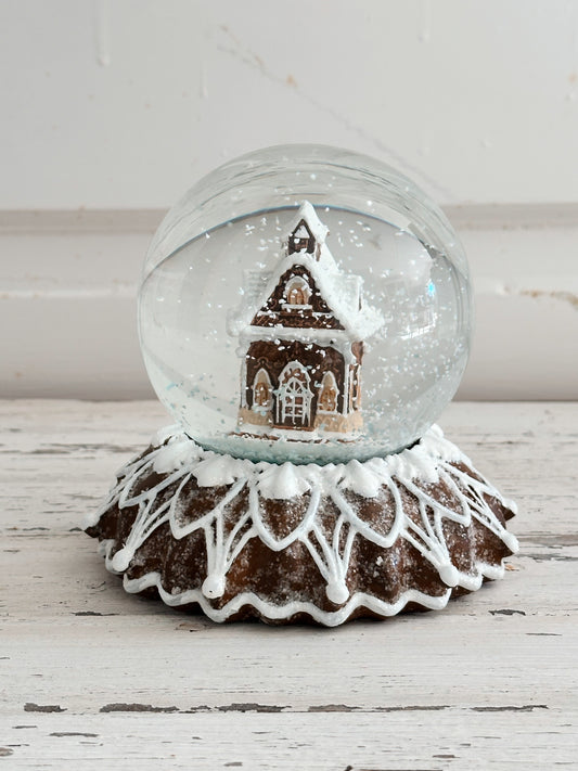 Glittered Gingerbread Snow Globe