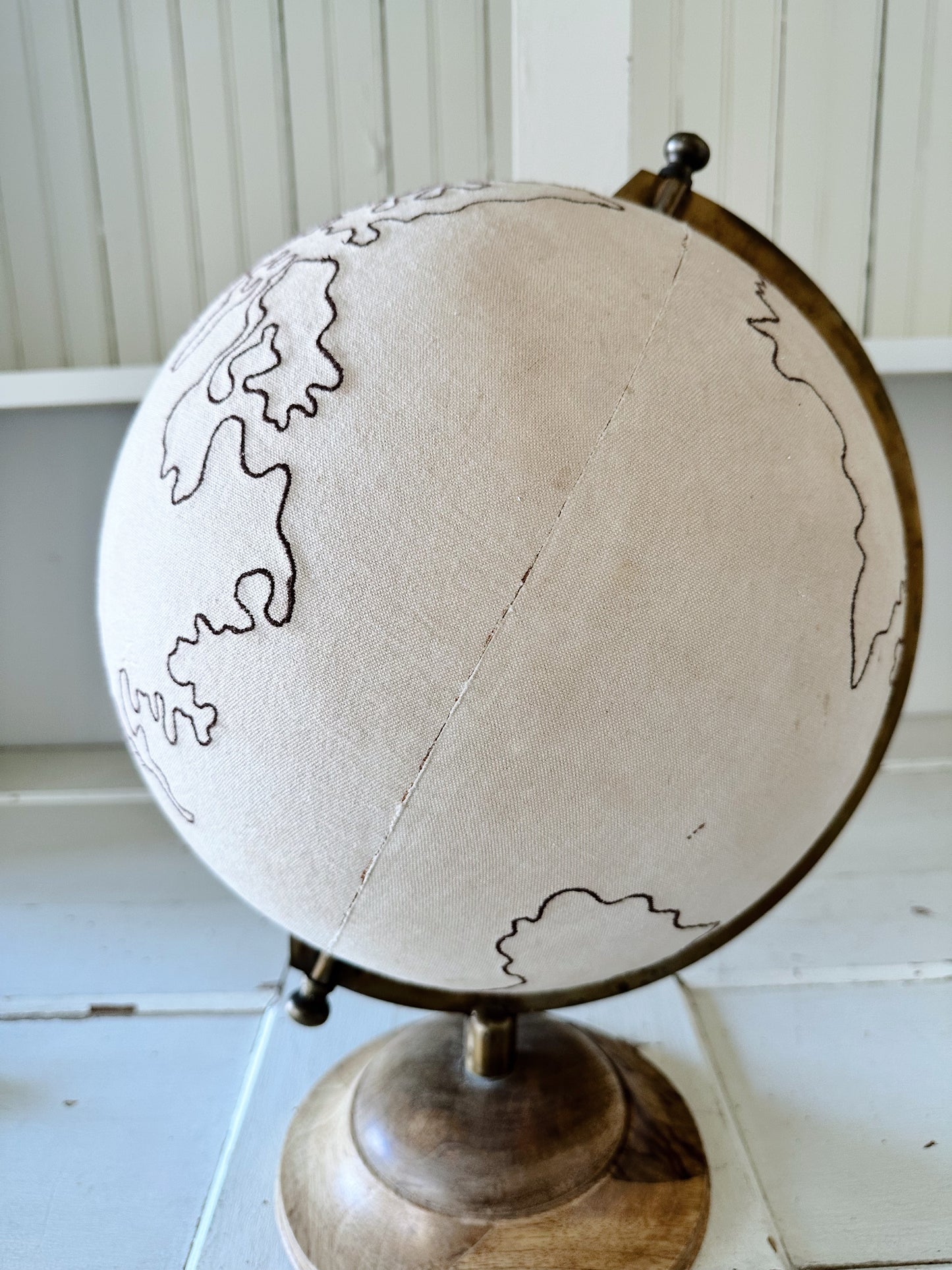 Beautiful Vintage Canvas Globe