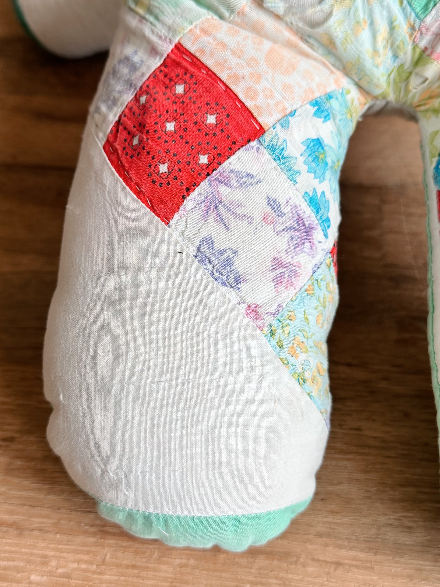 Vintage Handmade Quilt Teddy Bear