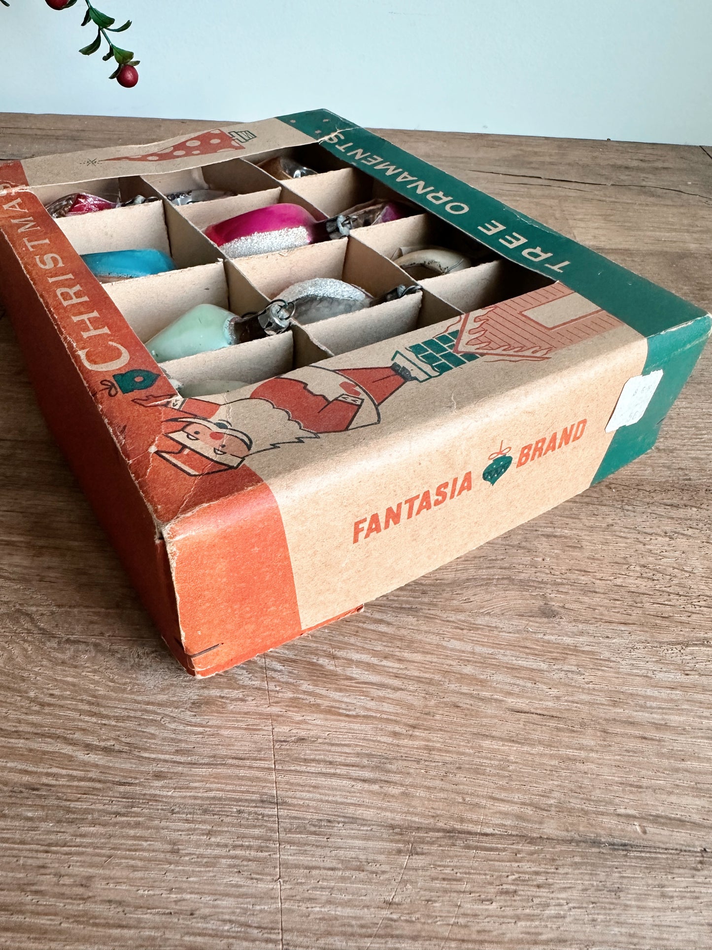 Box of Vintage Polish Fantasia Glass Ornaments