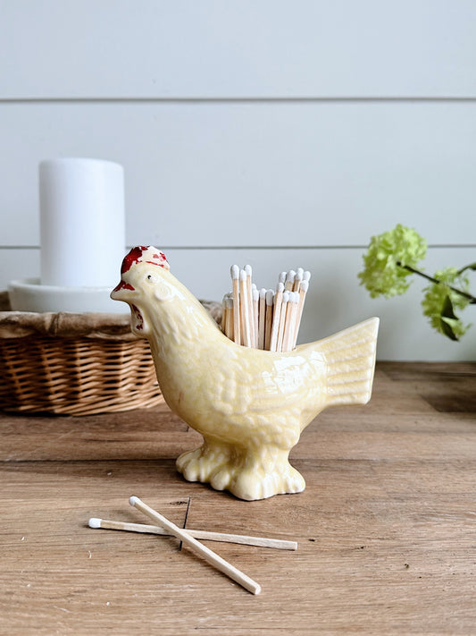 Vintage Chicken Matchstick Holder