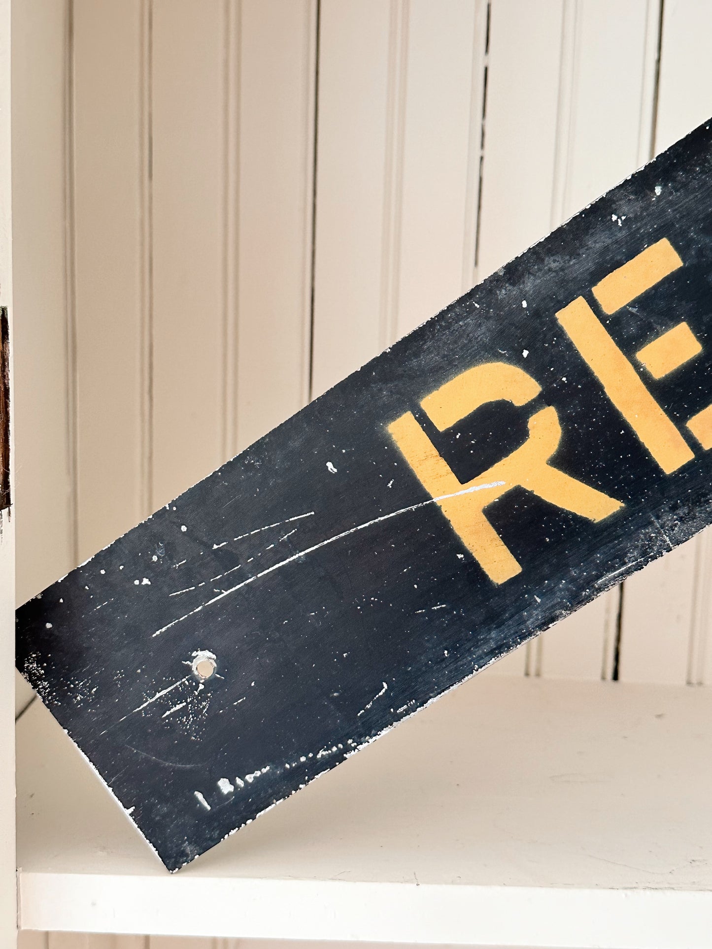 Vintage Metal Reserved Sign