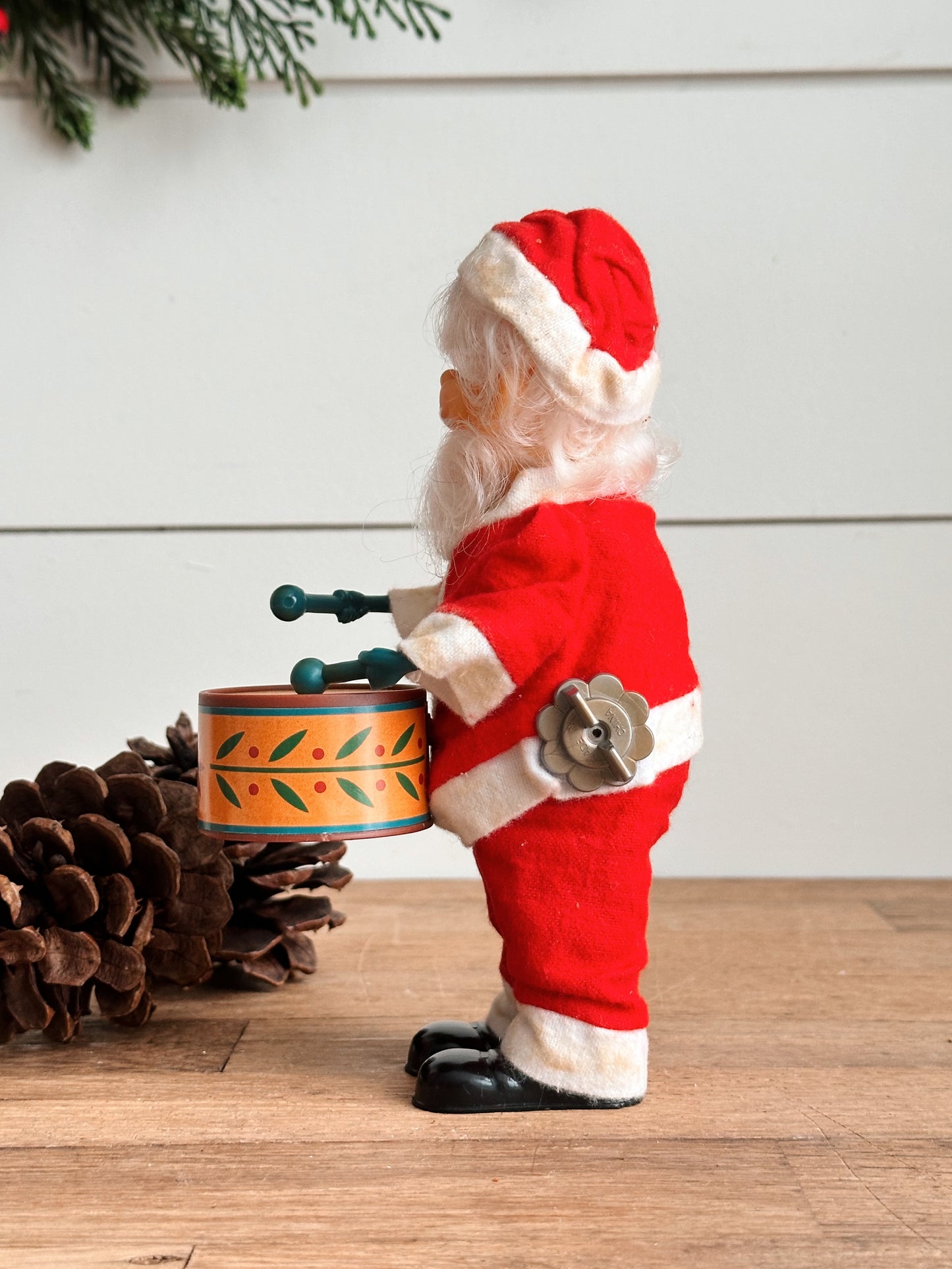 Vintage Drumming Santa