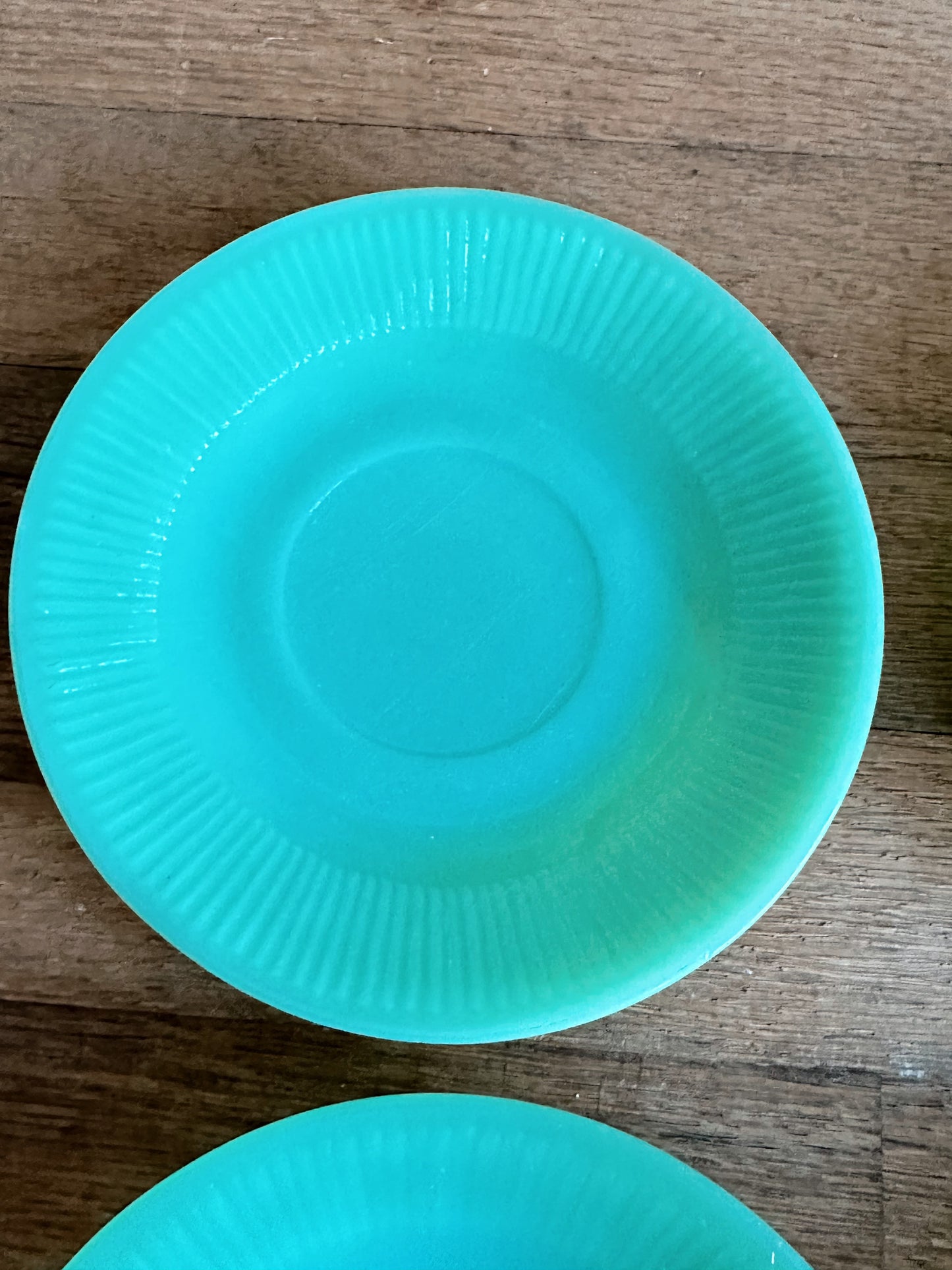 Set of Four Vintage Jadeite Saucers