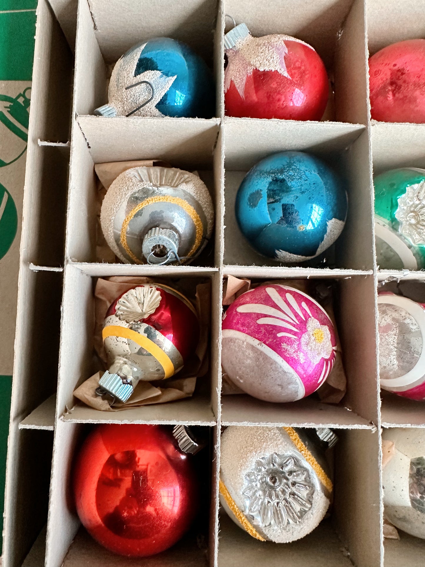 Box of Vintage Shiny Brites